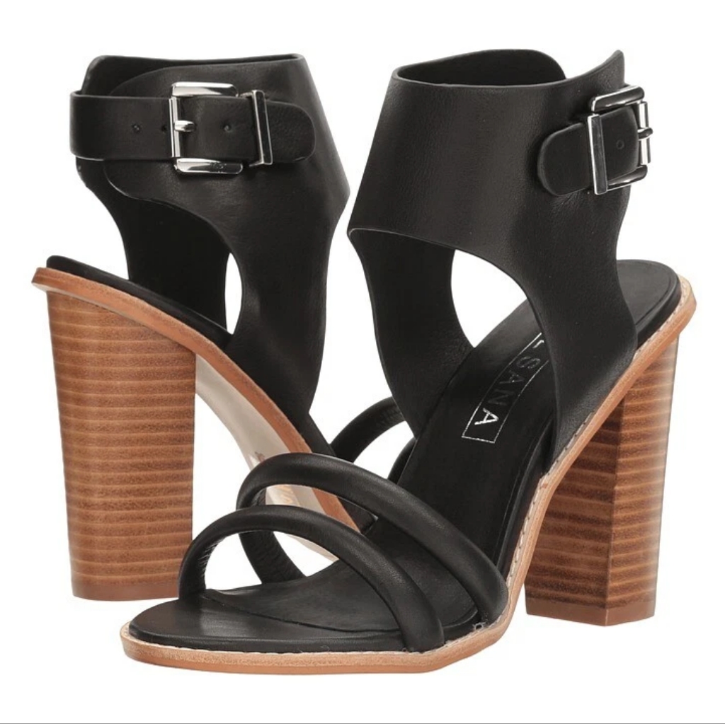 Sol Sana Tiki Heel Leather Sandal 40 Nib